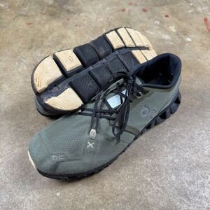 On Running Cloud‎ X 3 Women's 9 (Men's 8) Military Green Black Running Shoes